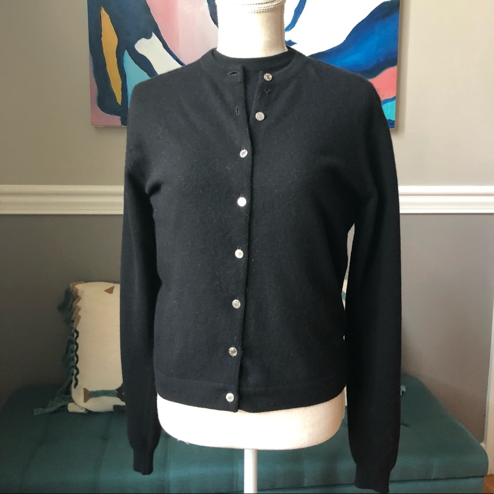 Hermes black twin set sweaters